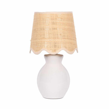 Salgareda White Ceramic Table Lamp-Lighting-Parc Decor