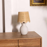 Salgareda White Ceramic Table Lamp-Lighting-Parc Decor