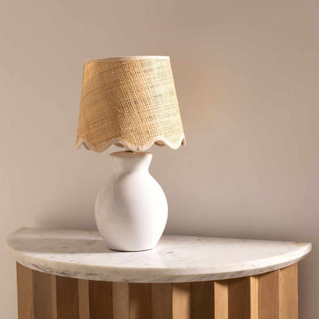Salgareda White Ceramic Table Lamp-Lighting-Parc Decor