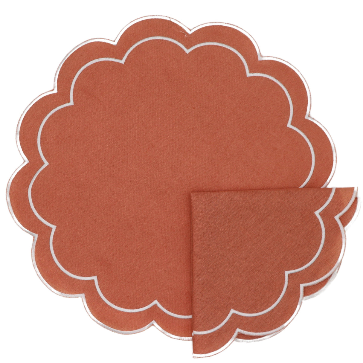 Salmon Sunset Placemat - Set of 4-Placemat-Parc Decor