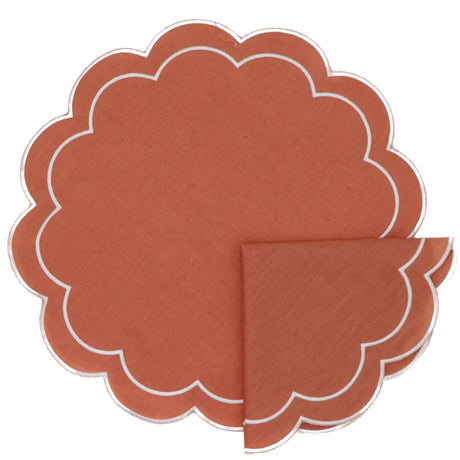 Salmon Sunset Placemat - Set of 4-Placemat-Parc Decor