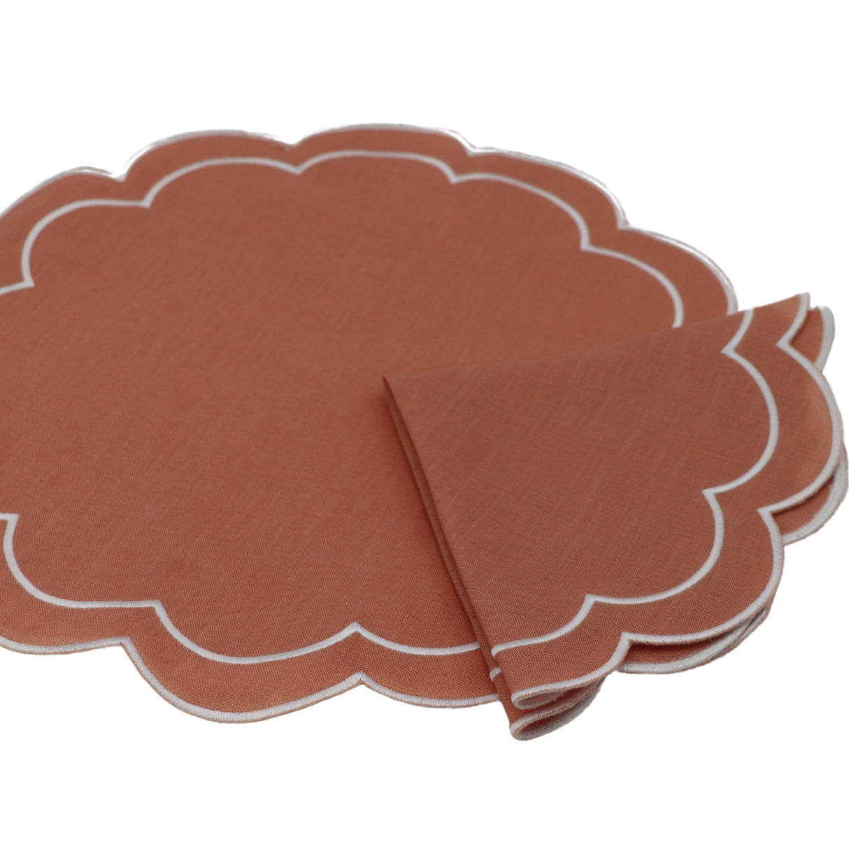 Salmon Sunset Placemat - Set of 4-Placemat-Parc Decor