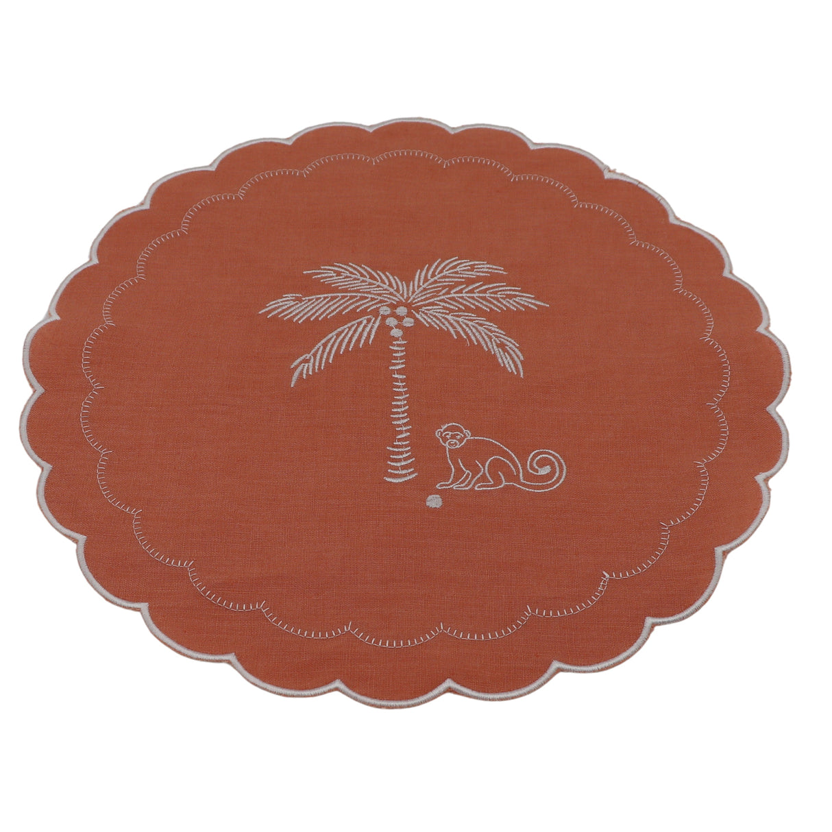 Salmon Sunset Simia Placemat - Set of 4-Placemat-Parc Decor