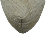 Sand Boho Farmhouse Natural Brown and Beige Jute Pouf