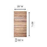 Sandpoint Natural Teak Shower and Bath String Mat 40″ x 20″