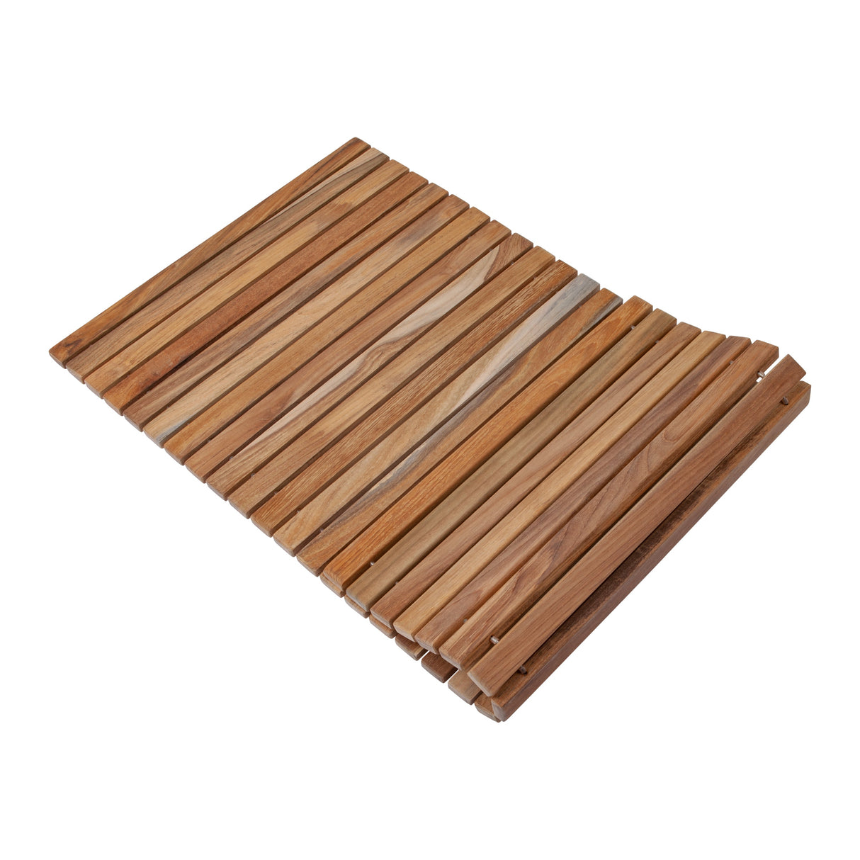 Sandpoint Natural Teak Shower and Bath String Mat-Bath Mat-Parc Decor