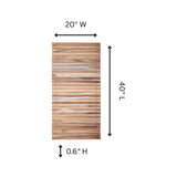 Sandpoint Natural Teak Shower and Bath String Mat-Bath Mat-Parc Decor