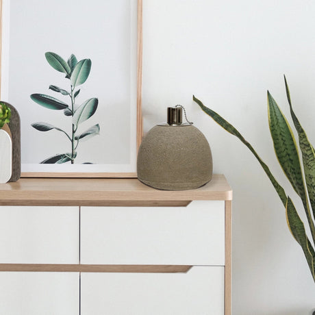 Sandstone Oil Lamp-Table Lamps-Parc Decor