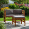 Sanibel 3-Piece Modular Acacia Chairs and Ottoman-Outdoor-Parc Decor