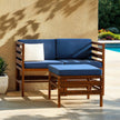 Sanibel 3-Piece Modular Acacia Chairs and Ottoman-Outdoor-Parc Decor