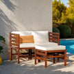 Sanibel 3-Piece Modular Acacia Chairs and Ottoman-Outdoor-Parc Decor
