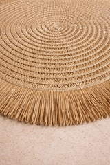 Santorini Straw Fringe Placemats - 15"