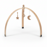 Sapling Wooden Baby Play Gym | Montessori Arch Gym with 3 Hanging Toys & Play Mat, Newborn to 6 Months