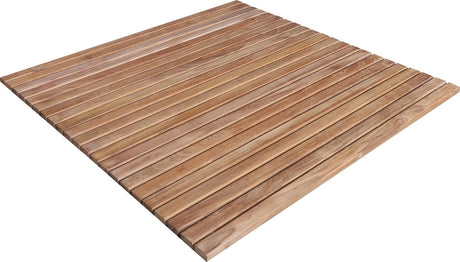 Sapporo Teak Shower and Bath String Mat with Rubber Footing-Bath Mat-Parc Decor