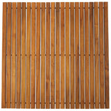 Sapporo Teak Shower and Bath String Mat with Rubber Footing-Bath Mat-Parc Decor
