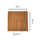 Sapporo Teak Shower and Bath String Mat with Rubber Footing-Bath Mat-Parc Decor