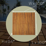 Sapporo Teak Shower and Bath String Mat with Rubber Footing-Bath Mat-Parc Decor