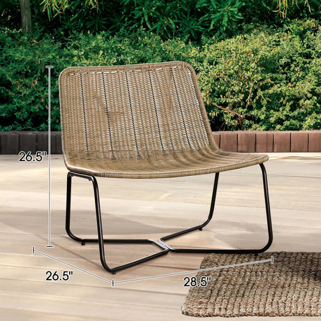 Sarabi 3-Piece Natural Wicker Outdoor Conversation Set-户外家居套装-Parc Decor