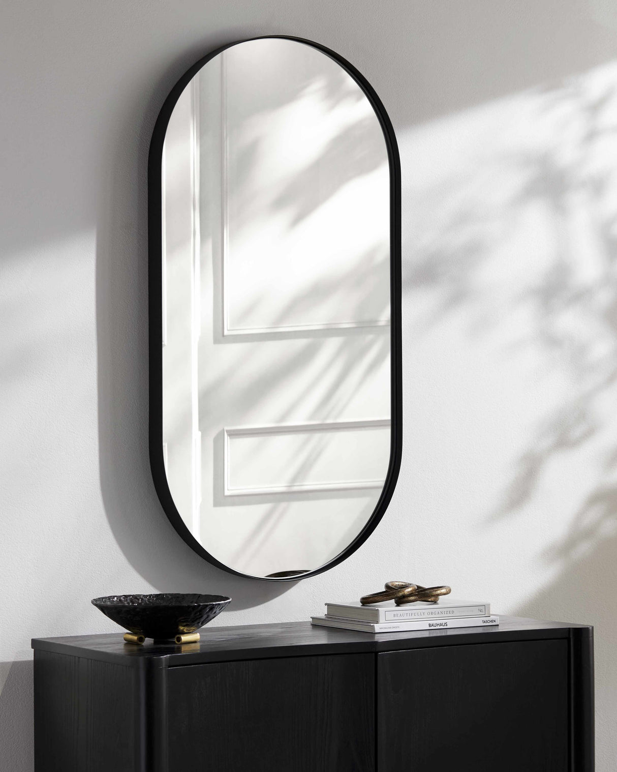 Saraipali Black Accent Mirror-Mirrors-Parc Decor