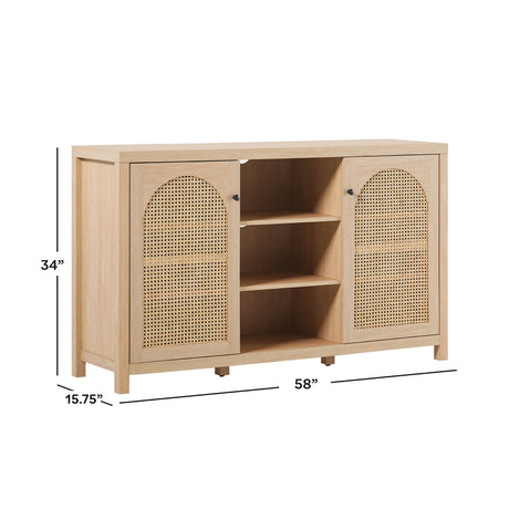 Sasha 58" Rattan Sideboard TV Stand