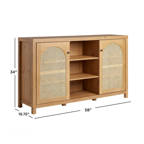 Sasha 58" Rattan Sideboard TV Stand