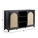 Sasha 58" Rattan Sideboard TV Stand