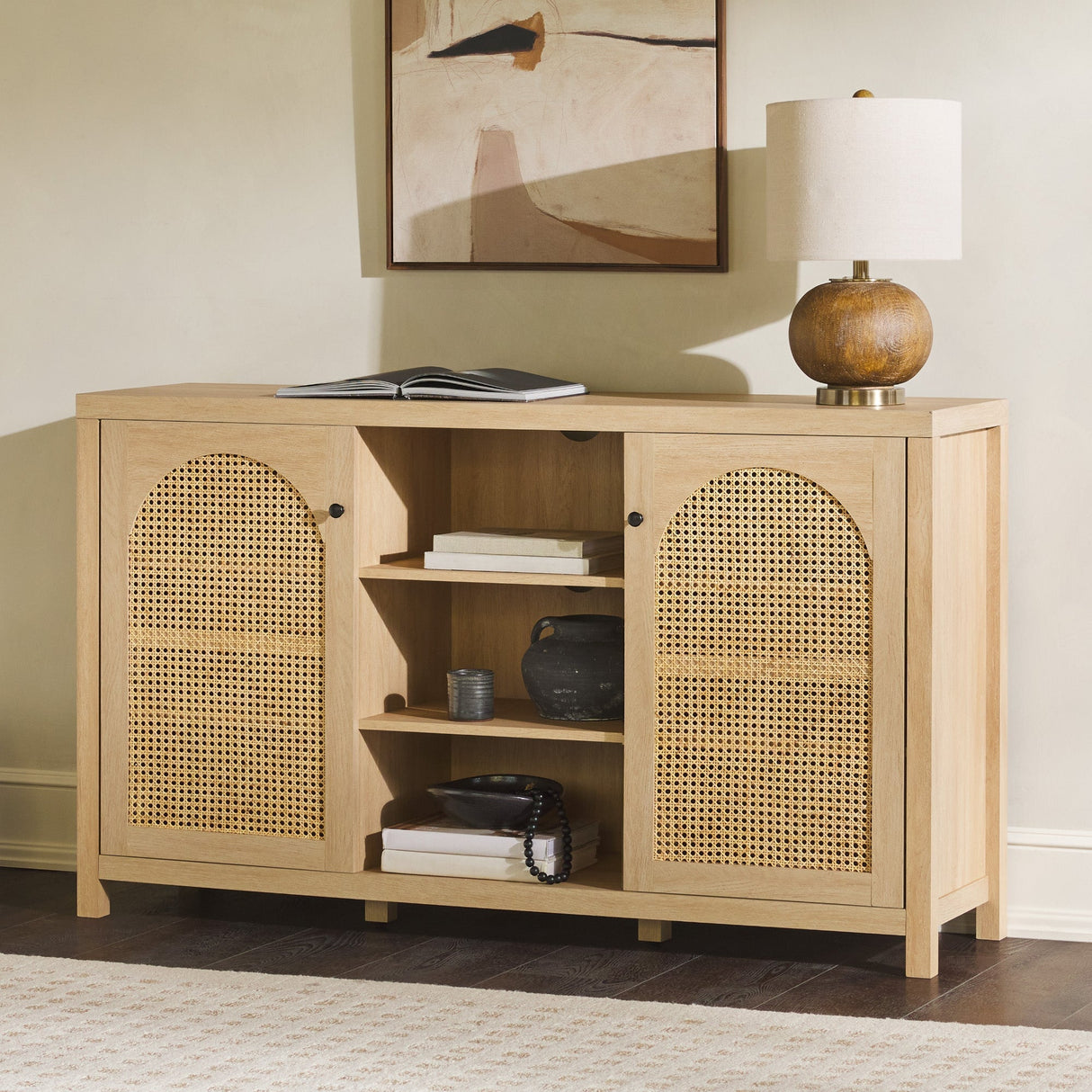 Sasha 58" Rattan Sideboard / TV Stand-Dining / Kitchen-Parc Decor