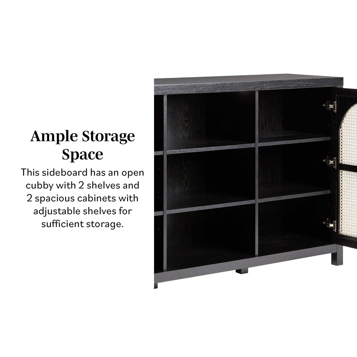 Sasha 58" Rattan Sideboard / TV Stand-Dining / Kitchen-Parc Decor