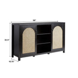 Sasha 58" Rattan Sideboard / TV Stand-Dining / Kitchen-Parc Decor
