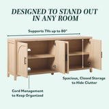 Sasha Modern Reeded Sideboard / TV Stand-Dining / Kitchen-Parc Decor