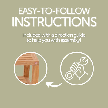 Savannah Natural Teak Shower and Spa – Bathroom – Outdoor Storage Bench with Shelves-Bench-Parc Decor