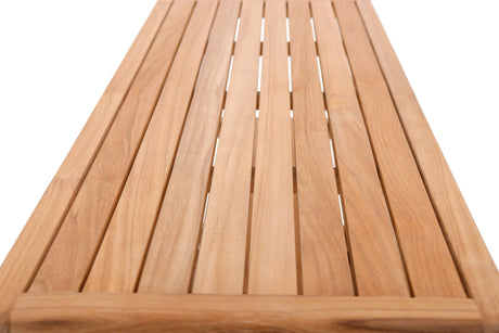 Savannah Natural Teak Shower and Spa – Bathroom – Outdoor Storage Bench with Shelves-Bench-Parc Decor