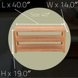 Savannah Natural Teak Shower and Spa/Bathroom/Outdoor - Storage Bench with Shelves- 28" or 40"