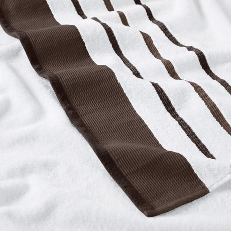 Decorative Cotton Stripe Bath Towel Set - Noelle Collection