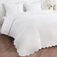 Scallop Frame Embroidered Cotton Percale Duvet Set-Duvet-Parc Decor
