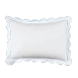 Scallop Frame Embroidered Cotton Percale Duvet Set-Duvet-Parc Decor