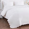 Scallop Frame Embroidered Cotton Percale Duvet Set-Duvet-Parc Decor