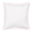 Scallop Frame Embroidered Cotton Percale Euro Sham Pair