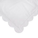Scallop Frame Embroidered Cotton Percale Euro Sham Pair-Pillowcase-Parc Decor