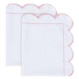 Scallop Frame Embroidered Cotton Percale Euro Sham Pair-Pillowcase-Parc Decor