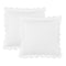 Scallop Frame Embroidered Cotton Percale Euro Sham Pair-Pillowcase-Parc Decor