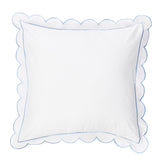 Scallop Frame Embroidered Cotton Percale Euro Sham Pair-Pillowcase-Parc Decor