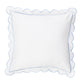 Scallop Frame Embroidered Cotton Percale Euro Sham Pair-Pillowcase-Parc Decor