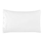 Scallop Frame Embroidered Cotton Percale Pillowcase Pair