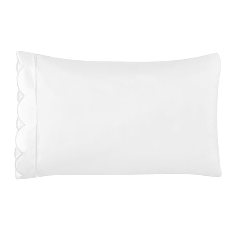 Scallop Frame Embroidered Cotton Percale Pillowcase Pair-Pillowcase-Parc Decor