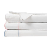Scallop Frame Embroidered Cotton Percale Sheet Set-Sheets-Parc Decor