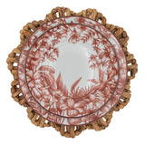 Scalloped Natural Rattan Charger - Set of 4