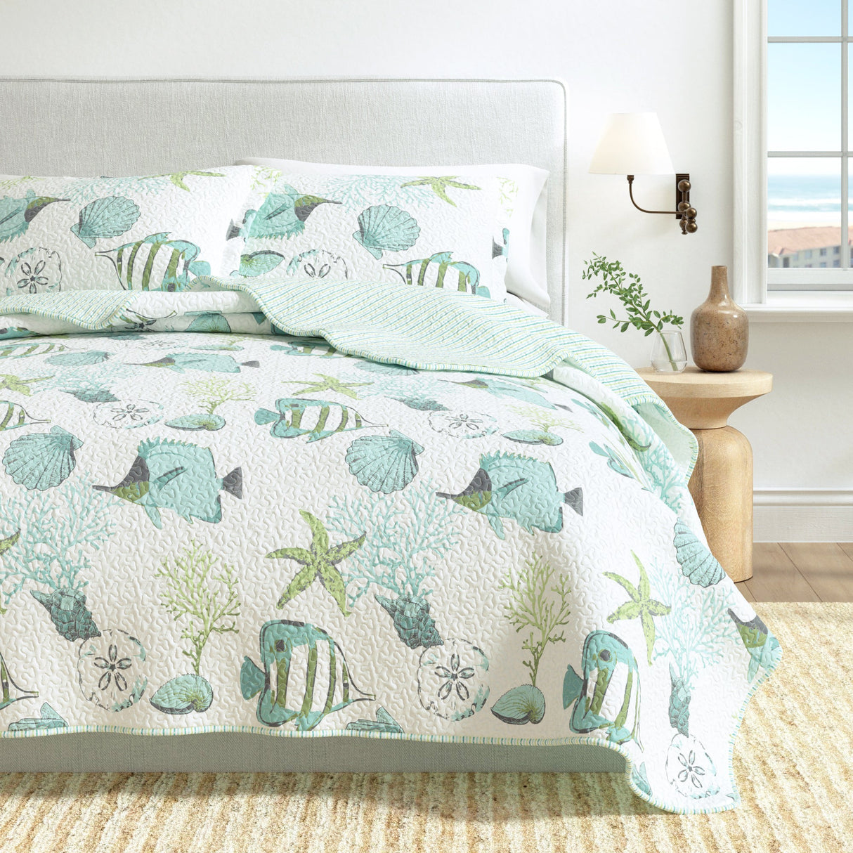 Seaside Collection Quilt Set-Quilts & Comforters-Parc Decor