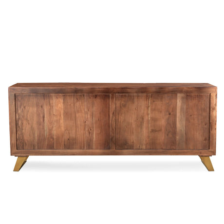 Seesham Live Edge Sideboard with Gold Legs-Sideboard-Parc Decor