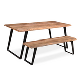 Seesham Wood Live Edge Dining Table-Dining Table-Parc Decor